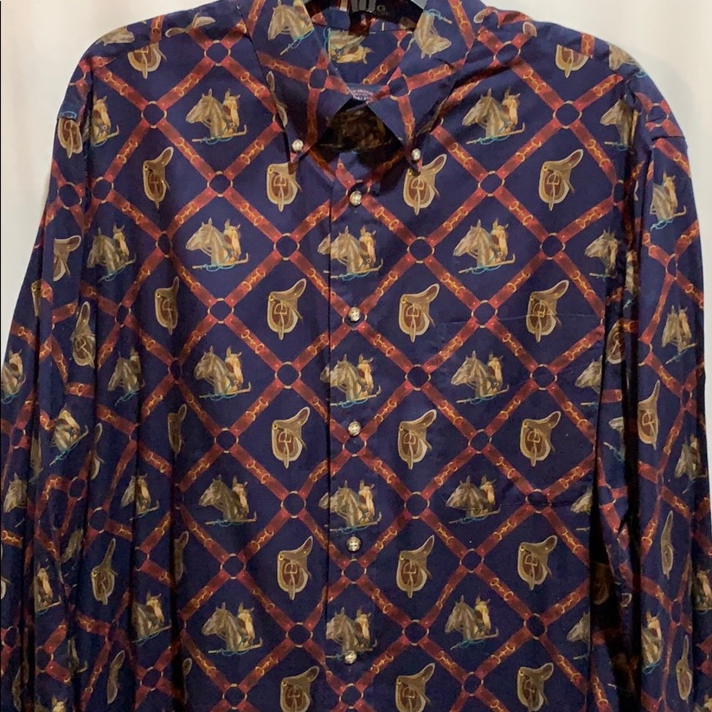 KSG SIGNATURE EQUESTRIAN BUTTON DOWN SZ XL SHIRT